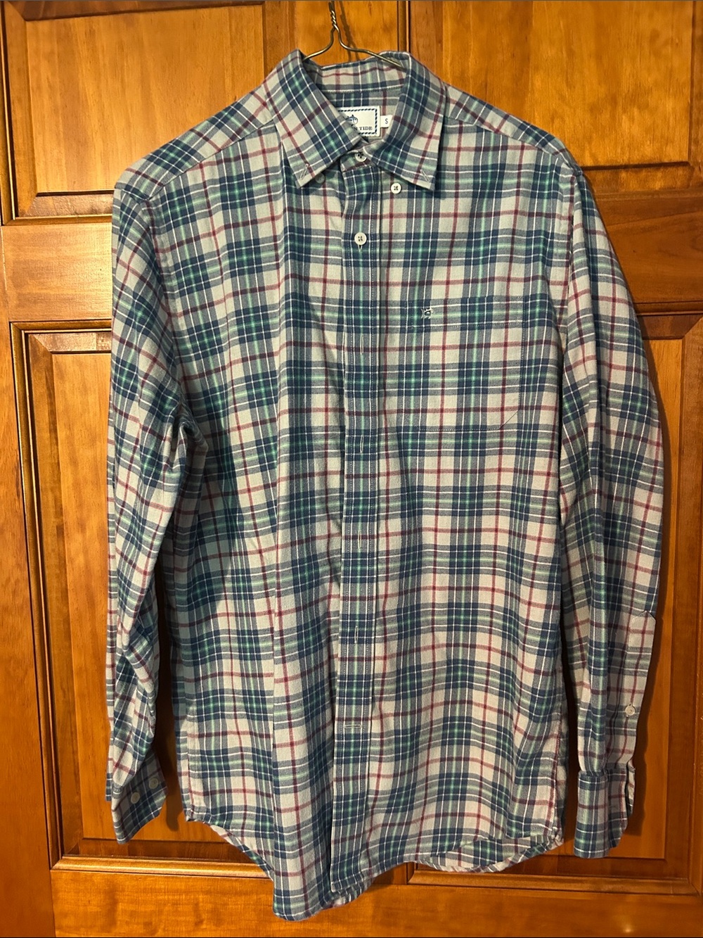 Southern Tide Men's Plaid Button-Down Shirt - Green, Cream & Red